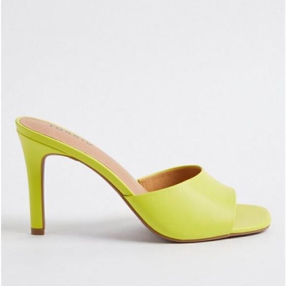 New TORRID stiletto heel wide width 8.5WW shoes slides mule bright - Picture 2 of 12